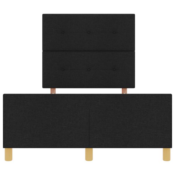 vidaXL Σκελετός Κρεβατιού με κεφαλάρι Μαύρο 120 x 200 cm ύφασμα