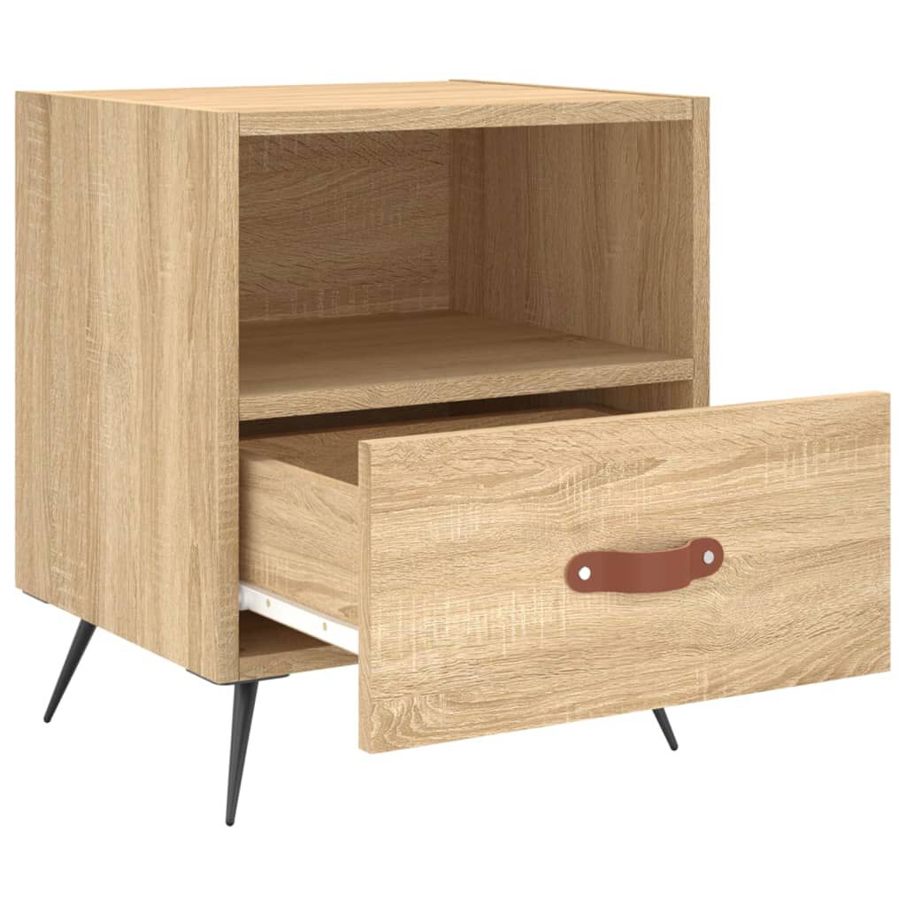 vidaXL Κομοδίνα 2 τεμ. Sonoma Δρυς 40 x 35 x 47,5 εκ. Επεξεργ. Ξύλο