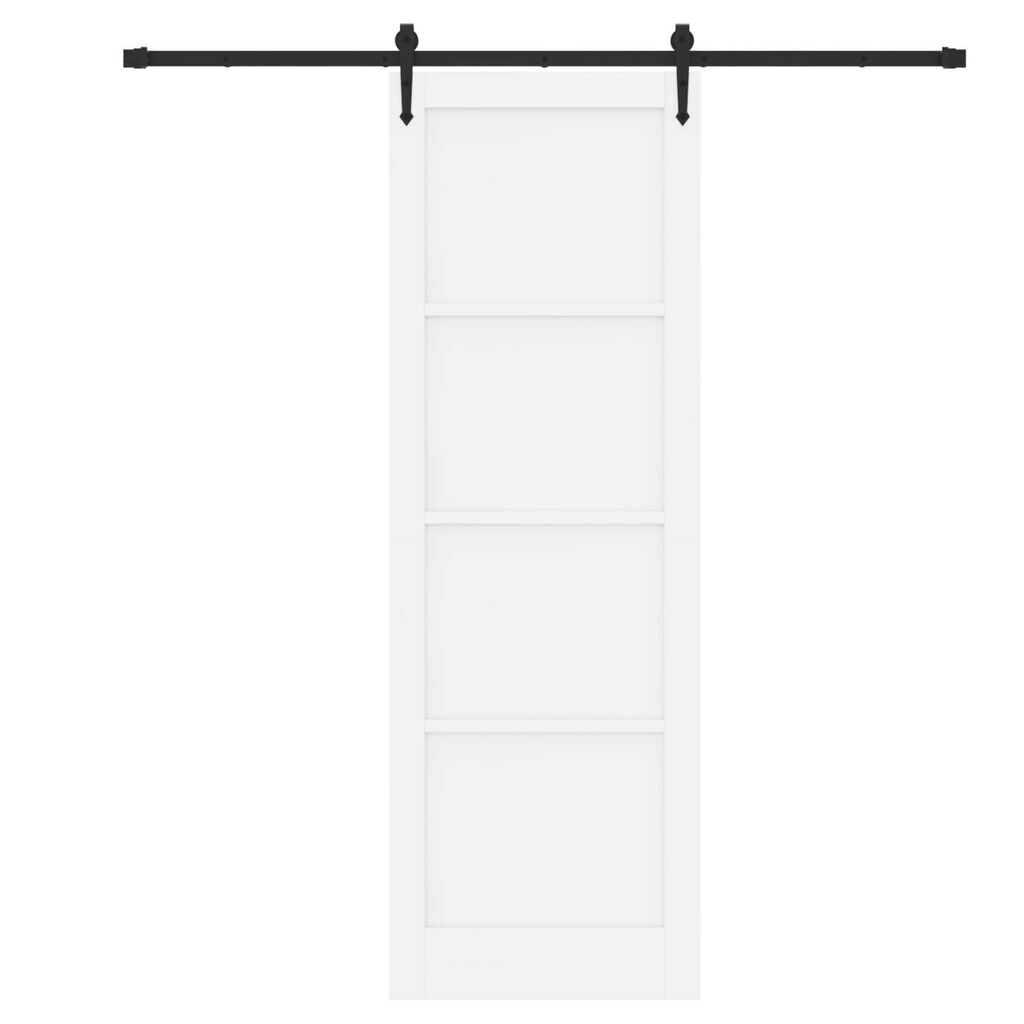 vidaXL Συρόμενη Πόρτα ORKDAL Λευκό 78 x 232 cm Μασίφ ξύλο πεύκου