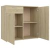 vidaXL Ντουλάπι με Συρτάρι Sonoma Δρυς 80 x 36 x 75 εκ. Επεξ. Ξύλο