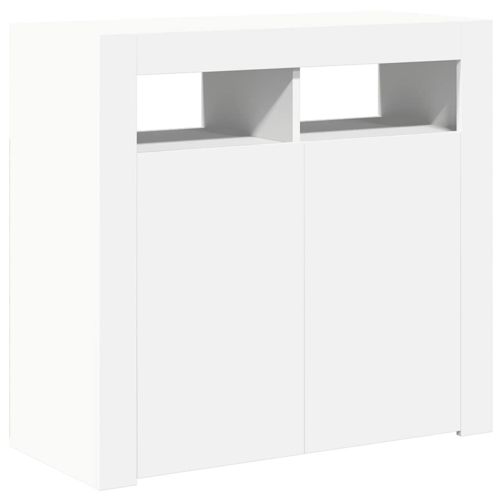 vidaXL Ντουλάπι με LED Λευκό 80 x 35 x 75 εκ.