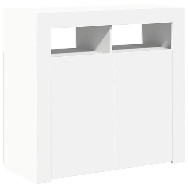 vidaXL Ντουλάπι με LED Λευκό 80 x 35 x 75 εκ.
