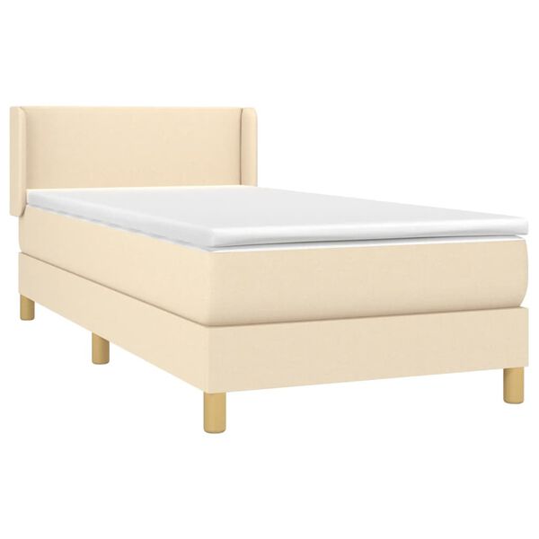 vidaXL &Kappa;&rho;&epsilon;&beta;ά&tau;&iota; Boxspring &mu;&epsilon; &Sigma;&tau;&rho;ώ&mu;&alpha; &Kappa;&rho;&epsilon;&mu; 80 x 200 &epsilon;&kappa;. &Upsilon;&phi;&alpha;&sigma;&mu;ά&tau;&iota;&nu;&omicron;