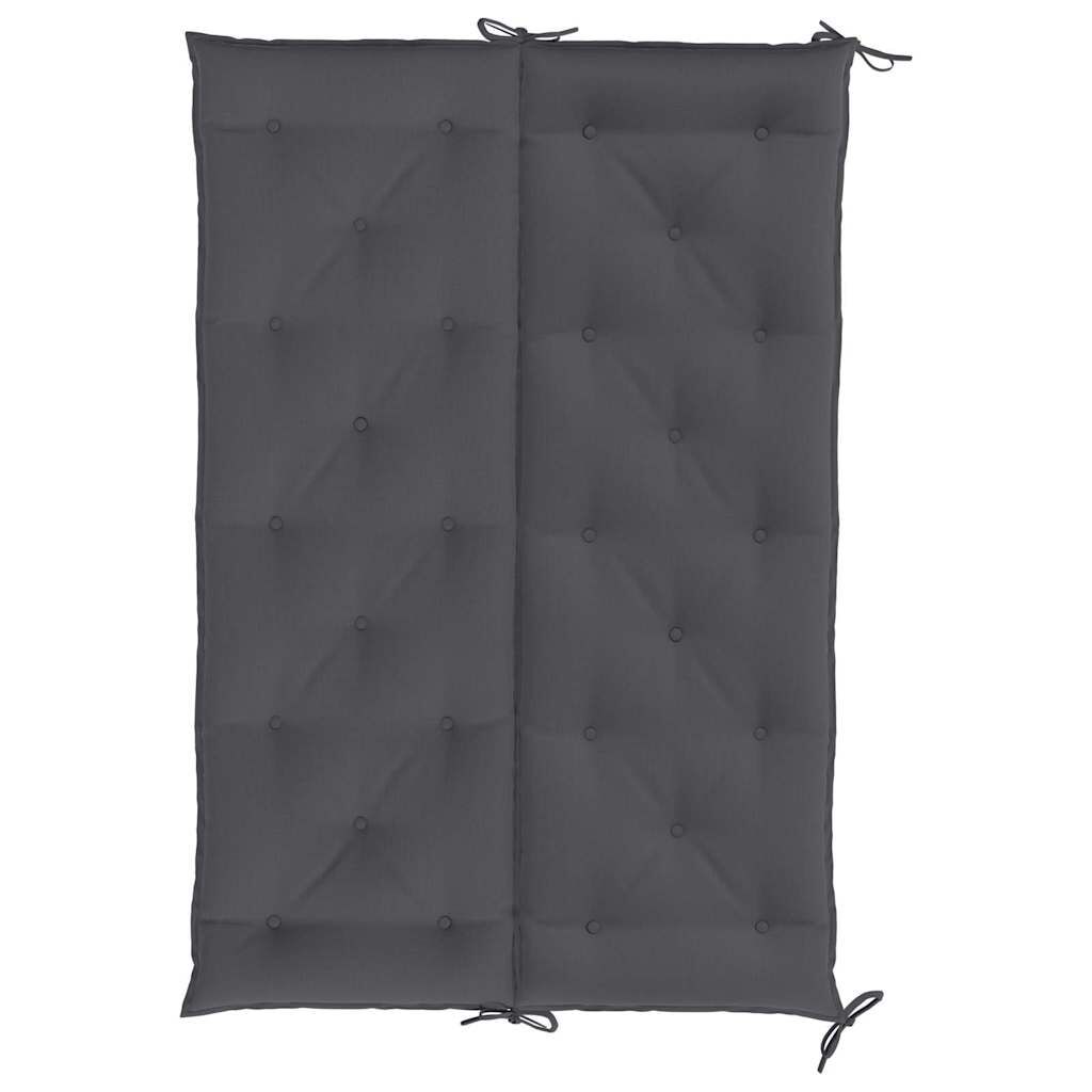 vidaXL Μαξιλάρι Πάγκου Κήπου Ανθρακί 150x(50+50)x7 εκ. Ύφασμα Oxford
