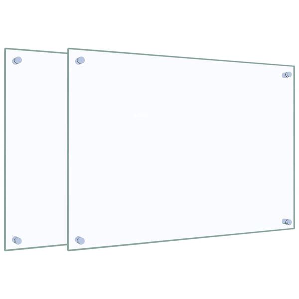 vidaXL Πλάτες Κουζίνας 2 τεμ. Διαφανής 70 x 50 εκ. από Ψημένο Γυαλί