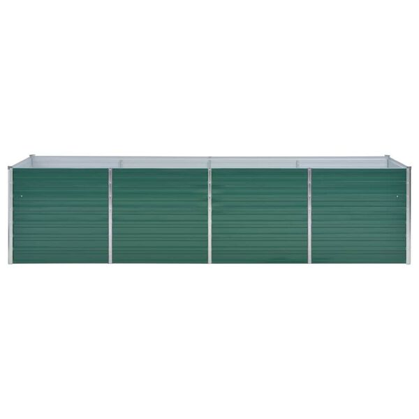 vidaXL Ζαρντινιέρα Υπερυψωμένη Πράσινη 320x80x77 εκ. Γαλβαν. Χάλυβας