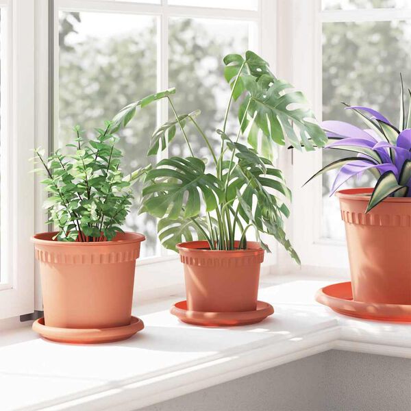 vidaXL &Sigma;&tau;&rho;&omicron;&gamma;&gamma;&upsilon;&lambda;ή &Gamma;&lambda;ά&sigma;&tau;&rho;&alpha; &Lambda;&omicron;&upsilon;&lambda;&omicron;&upsilon;&delta;&iota;ώ&nu; 6 pcs &Kappa;&epsilon;&rho;&alpha;&mu;&iota;&delta;ί &Oslash; 12,5 x 10 &epsilon;&kappa;