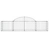 vidaXL Συρματοκιβώτια Τοξωτά 3 τεμ. 200x50x40/60 εκ. Γαλβαν. Ατσάλι