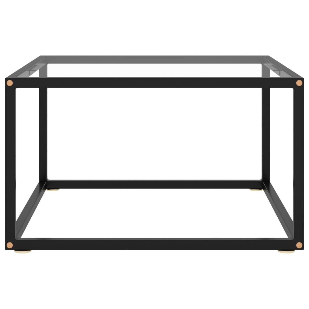 vidaXL Τραπεζάκι Σαλονιού Μαύρο 60 x 60 x 35 εκ. με Ψημένο Γυαλί