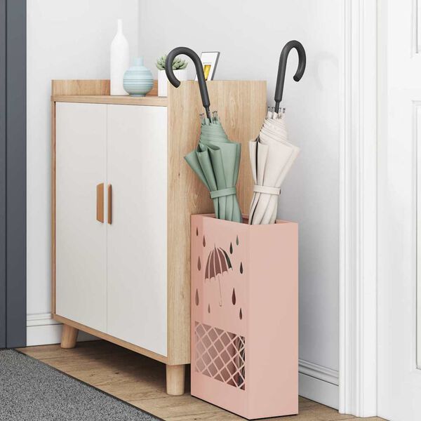 vidaXL Σχέδιο & βάση αποθήκευσης Ροζ 28 x 12 x 41 εκ Μέταλλο