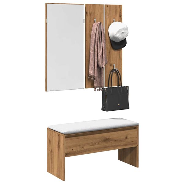 vidaXL σετ επίπλων διαδρόμου Artisan Oak Engineered Wood