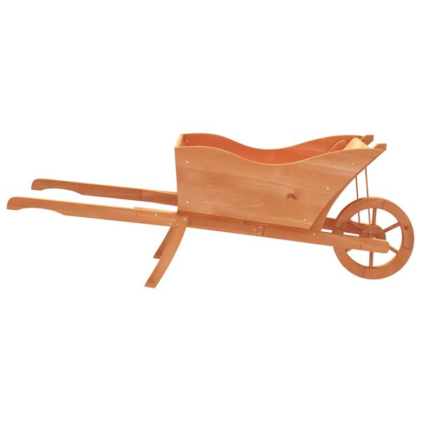 vidaXL Ζαρντινιέρα Καρότσι 128 x 45,5 x 43 εκ. από Μασίφ ξύλο Ελάτης