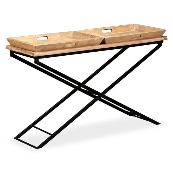 vidaXL &Kappa;&omicron;&nu;&sigma;ό&lambda;&alpha; &Tau;&rho;&alpha;&pi;έ&zeta;&iota; 130 x 40 x 80 &epsilon;&kappa;. &alpha;&pi;ό &Mu;&alpha;&sigma;ί&phi; &Xi;ύ&lambda;&omicron; &Mu;ά&nu;&gamma;&kappa;&omicron;