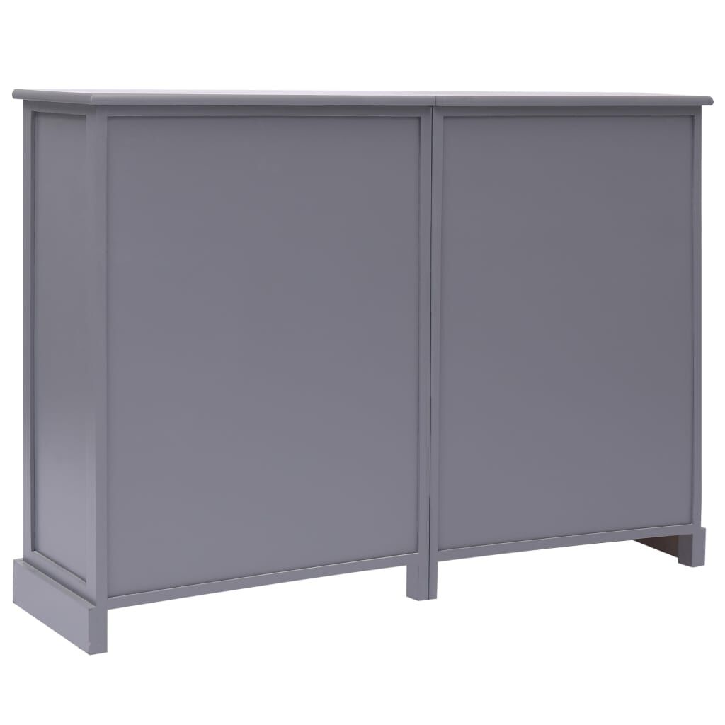 vidaXL Ντουλάπι με 10 Συρτάρια Γκρι 113 x 30 x 79 εκ. από Ξύλο