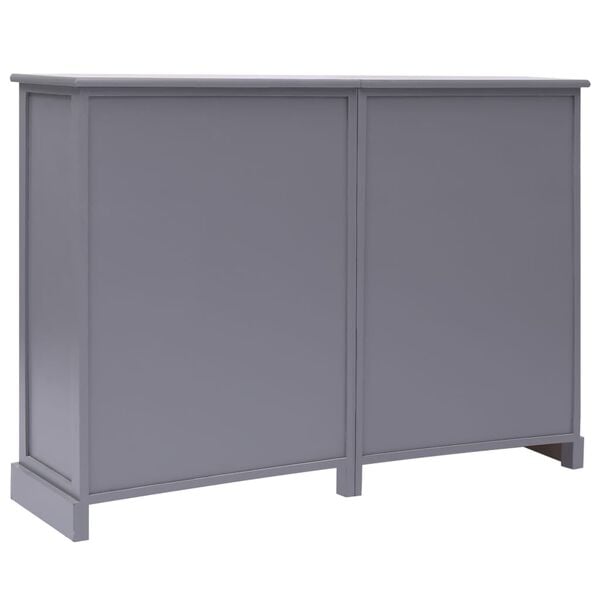 vidaXL Ντουλάπι με 10 Συρτάρια Γκρι 113 x 30 x 79 εκ. από Ξύλο