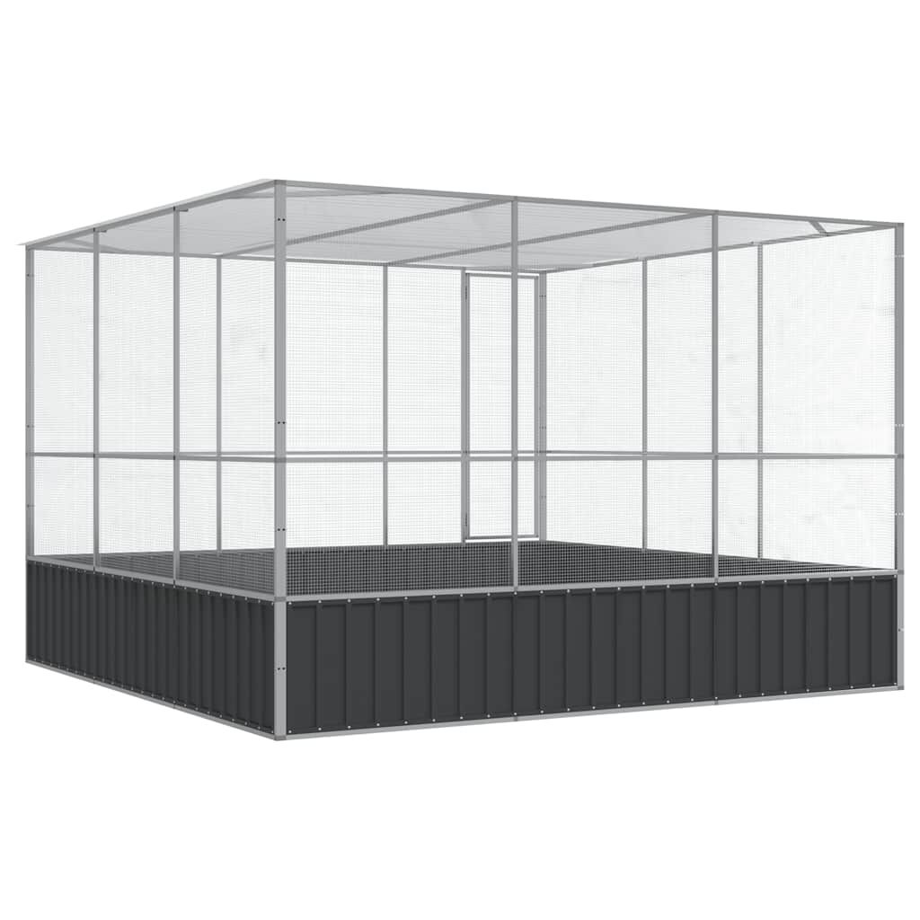 vidaXL Κλουβί Ασημένιο 311x307x212 εκ. Ατσάλινο