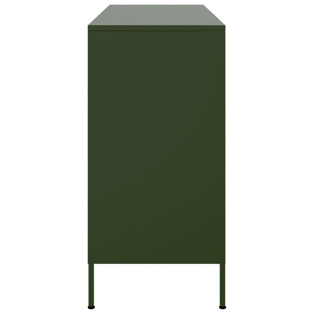 vidaXL Ντουλάπι Πράσινο Λαδί 100,5x39x79 εκ. από Ατσάλι