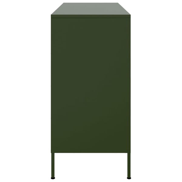 vidaXL Ντουλάπι Πράσινο Λαδί 100,5x39x79 εκ. από Ατσάλι