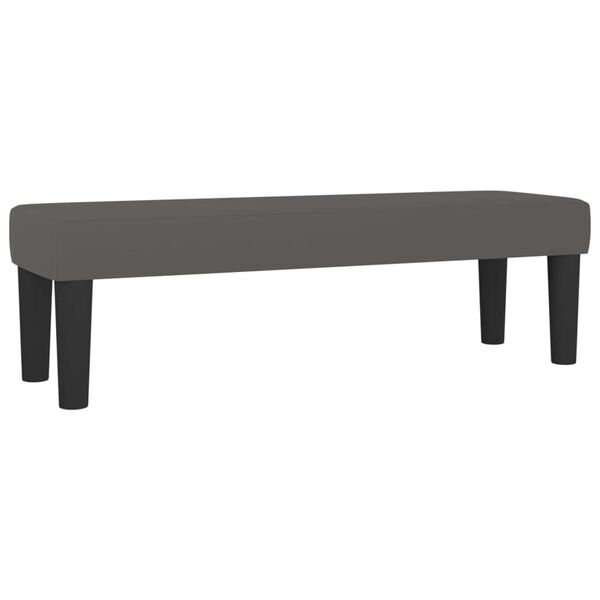 vidaXL Κρεβάτι Boxspring με Στρώμα Γκρι 160x200εκ. από Συνθετικό Δέρμα