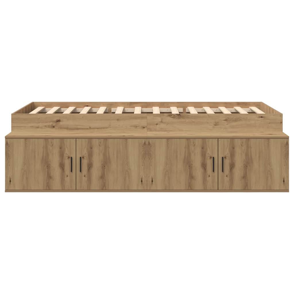 vidaXL Κρεβάτι με αποθηκευτικό χώρο artisan δρυς 80 x 200 cm