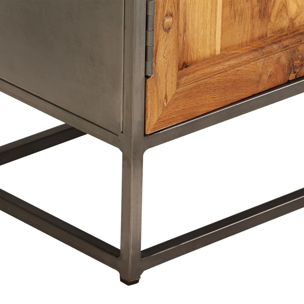 vidaXL Ντουλάπι 65 x 30 x 70 εκ. Ανακυκλωμένο Ξύλο Teak & Ατσάλι