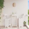 vidaXL Σκαμπό Μπαρ 2 τεμ. Λευκά 40 x 48,5 x 115,5εκ. Μασίφ Ξύλο Πεύκου
