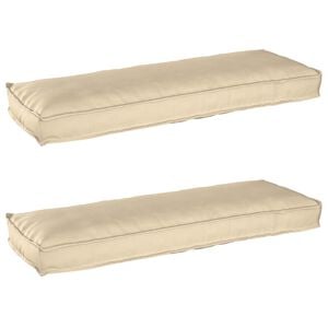 vidaXL Σετ Μαξιλαριών Πάγου 2 pcs Μπεζ 120 x 40 x 8 εκ Ύφασμα Oxford