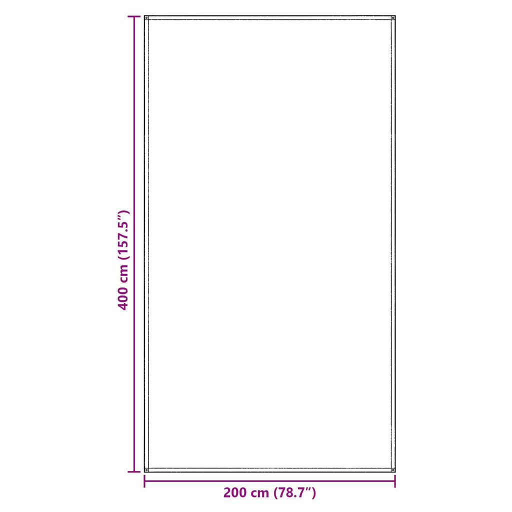 vidaXL Τέντα Tarp Ανοιχτό Γκρι Πολυεστέρας 200 x 400 cm Ελαφρύ