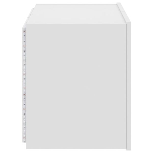 vidaXL Έπιπλο Τοίχου Τηλεόρασης με LED Λευκό 60x35x41 εκ.