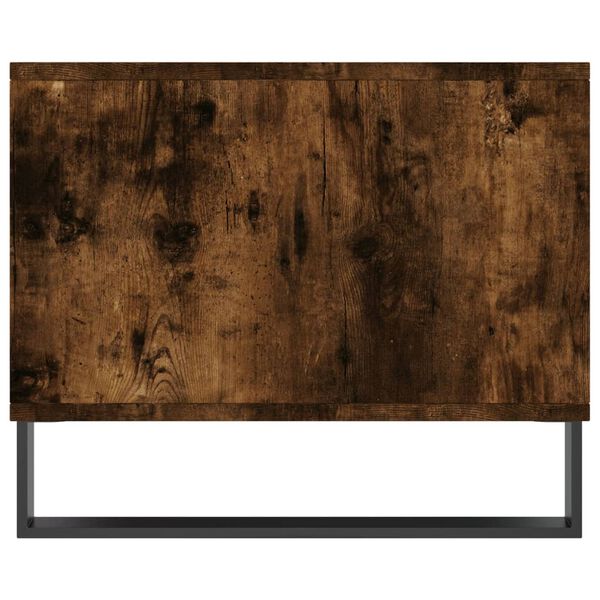 vidaXL Τραπεζάκι Σαλονιού Καπνιστή Δρυς 90x50x40 εκ. Επεξεργασμ. Ξύλο
