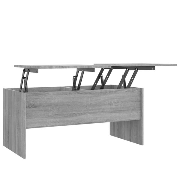 vidaXL Τραπεζάκι Σαλονιού ΓκριSonoma102x50,5x46,5εκ.Επεξεργασμένο Ξύλο