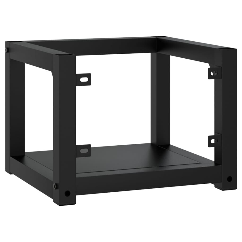 vidaXL Έπιπλο Μπάνιου Επιτοίχιο Μαύρο 40 x 38 x 31 εκ. Σιδερένιο
