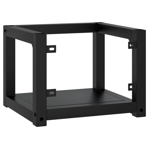 vidaXL Έπιπλο Μπάνιου Επιτοίχιο Μαύρο 40 x 38 x 31 εκ. Σιδερένιο