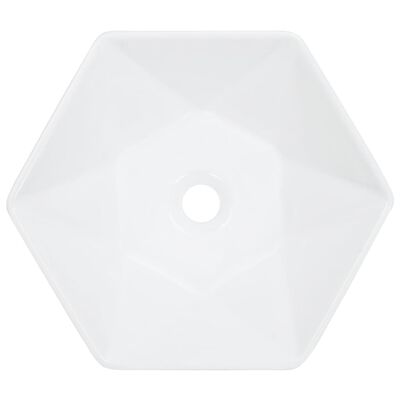 vidaXL Νιπτήρας Λευκός 41 x 36,5 x 12 εκ. Κεραμικός