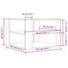 vidaXL Τραπεζάκι Σαλονιού Καπνιστή Δρυς 59,5x59,5x40 εκ. Επεξ. Ξύλο