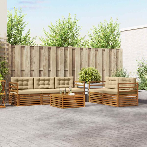 vidaXL &Sigma;&epsilon;&iota;&rho;ά &Kappa;&alpha;&nu;&alpha;&pi;έ &Epsilon;&xi;&omega;&tau;&epsilon;&rho;&iota;&kappa;&omicron;ύ &mu;&epsilon; &mu;&alpha;&xi;&iota;&lambda;ά&rho;&iota; 6 pcs &Phi;&upsilon;&sigma;&iota;&kappa;ό &kappa;&alpha;&iota; &Mu;&pi;&epsilon;&zeta;