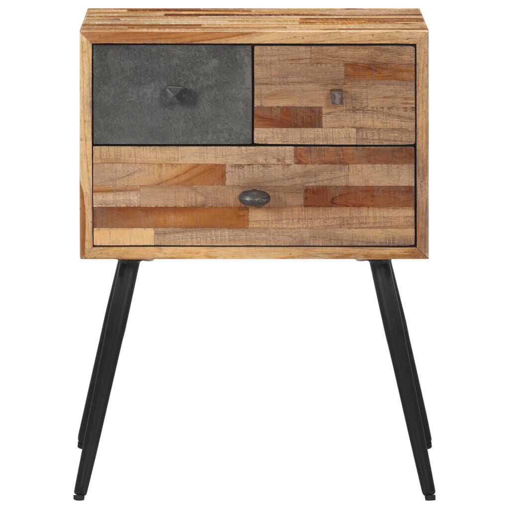 vidaXL Κομοδίνο 47 x 31,5 x 60 εκ. από Μασίφ Ξύλο Teak
