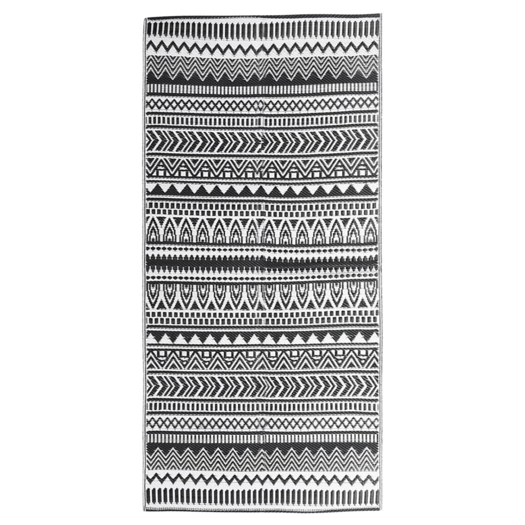 vidaXL Χαλί εξωτερικού χώρου ARAKIL Μαύρο 80x150 cm PP