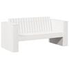 vidaXL Καναπές Κήπου Λευκό 134 x 60 x 62 cm Μασίφ ξύλο πεύκου