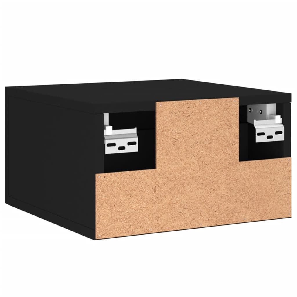 vidaXL Κομοδίνα Επιτοίχια 2 τεμ. Μαύρα 35 x 35 x 20 εκ.