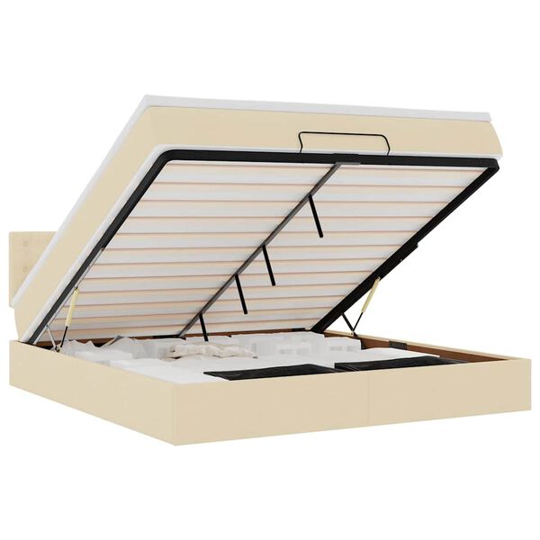 vidaXL &Omicron;&theta;&omega;&mu;&alpha;&nu;&iota;&kappa;ό &Kappa;&rho;&epsilon;&beta;ά&tau;&iota; &mu;&epsilon; &Sigma;&tau;&rho;ώ&mu;&alpha; &Kappa;&rho;έ&mu;&alpha; 160x200cm Ύ&phi;&alpha;&sigma;&mu;&alpha;