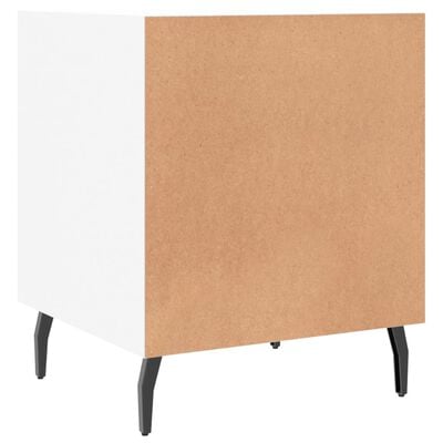 vidaXL Κομοδίνο Λευκό 40 x 40 x 50 εκ. από Επεξεργασμένο Ξύλο