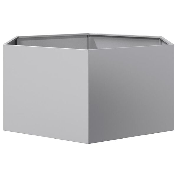 vidaXL Ζαρντινιέρα Κήπου Εξάγωνη 104x90x45 εκ. Γαλβανισμένο Χάλυβα