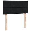 vidaXL Κρεβάτι Boxspring με Στρώμα Μαύρο 90x190 εκ. Βελούδινο