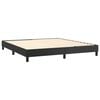 vidaXL Κρεβάτι Boxspring με Στρώμα & LED Μαύρο 180x200 εκ. Συνθ. Δέρμα