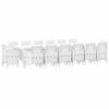 vidaXL Σέτ φαγητού για κήπο 15 pcs Λευκό Rattan Polt