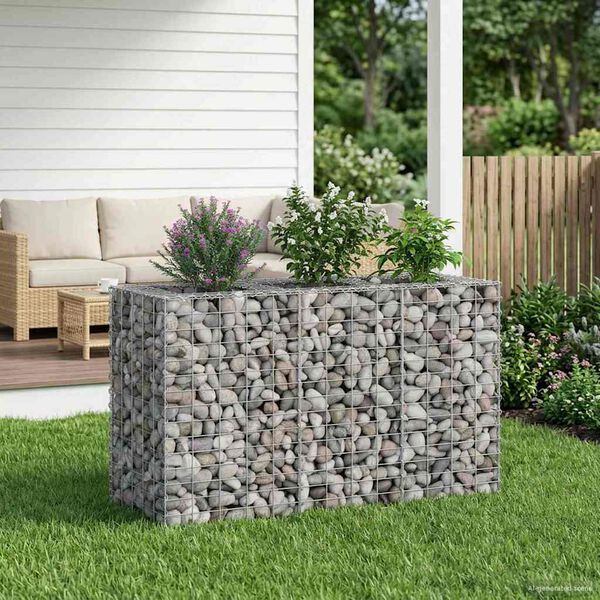 vidaXL &Alpha;&nu;&alpha;&sigma;&eta;&kappa;&omega;&mu;έ&nu;&omicron; &kappa;&rho;&epsilon;&beta;ά&tau;&iota; gabion &Alpha;&sigma;&eta;&mu;ί 130 x 50 x 80 cm