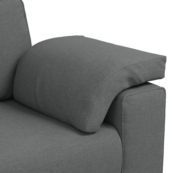 vidaXL Καναπές Τριών Θέσεων Σκούρο Γκρι 178 cm Υφάσματος