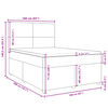 vidaXL &Kappa;&rho;&epsilon;&beta;ά&tau;&iota; Boxspring &mu;&epsilon; &Sigma;&tau;&rho;ώ&mu;&alpha; &Sigma;&kappa;&omicron;ύ&rho;&omicron; &Gamma;&kappa;&rho;&iota; 160x200 &epsilon;&kappa; &Upsilon;&phi;&alpha;&sigma;&mu;ά&tau;&iota;&nu;&omicron;