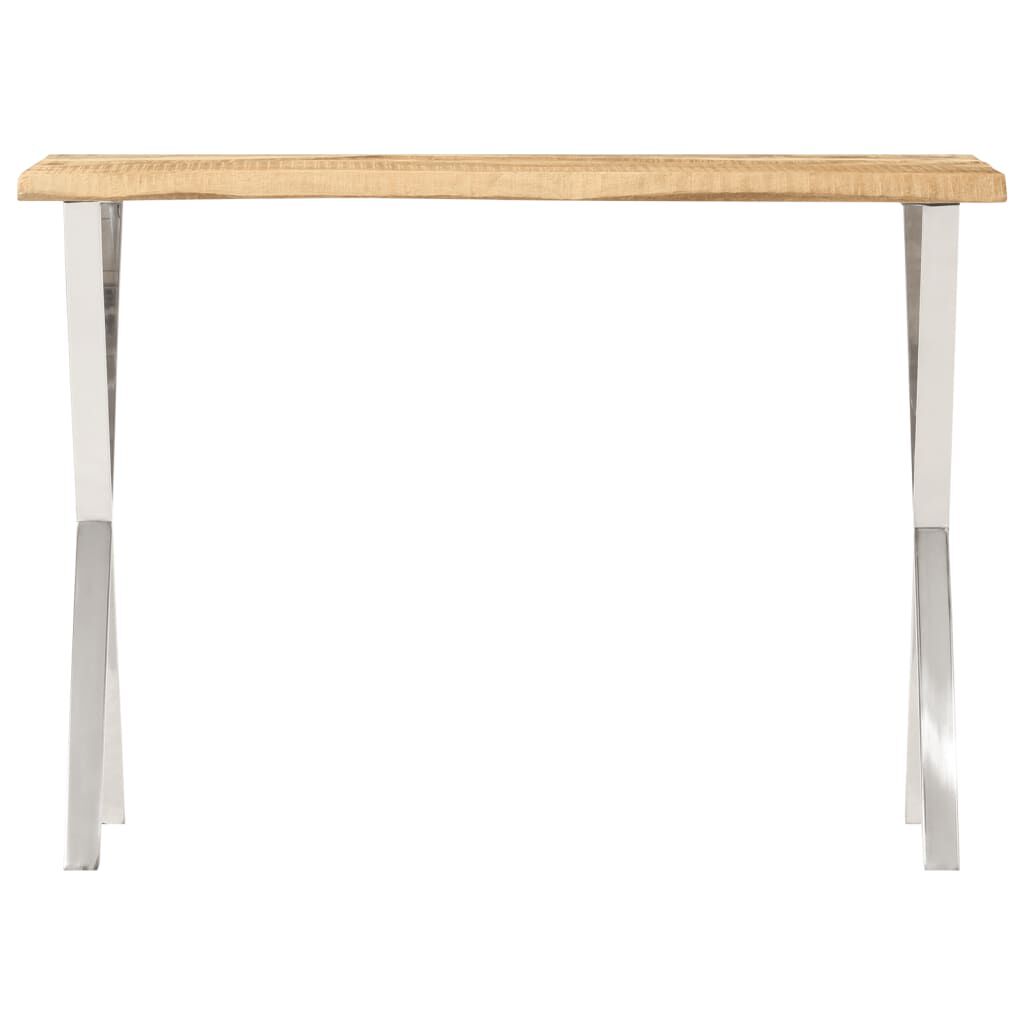 vidaXL Τραπέζι Κονσόλα με Live Edge 105x33x76 εκ. Μασίφ Ξύλο Μάνγκο